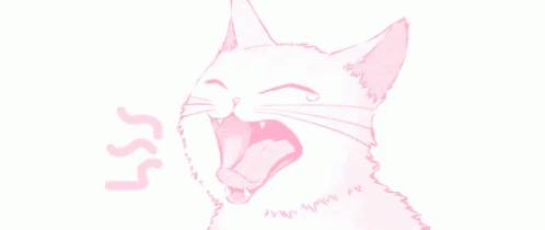 manga cat yawning gif at befriendyourcat.com